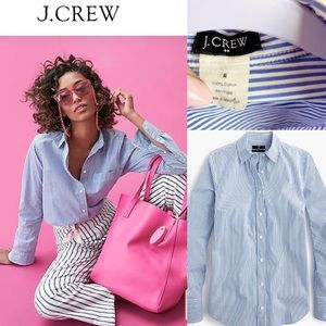 J Crew Striped Button Down Shirt. Size 6